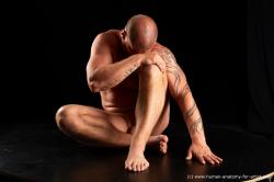Nude Man White Sitting poses - simple Average Short Brown Sitting poses - ALL Standard Photoshoot Realistic